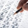 Close-up photo of a DNA test.
