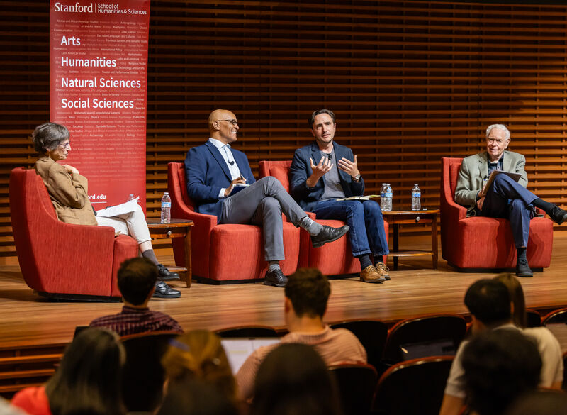 Dean Debra Satz, Richard Banks, Dustin Schroeder, and Paul Brest discuss legacy admissions