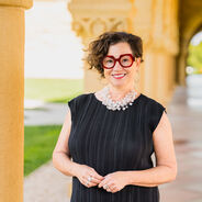 Portrait of Jennifer DeVere Brody in the Stanford arcade