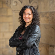 Portrait of Rose Salseda in the Stanford arcade