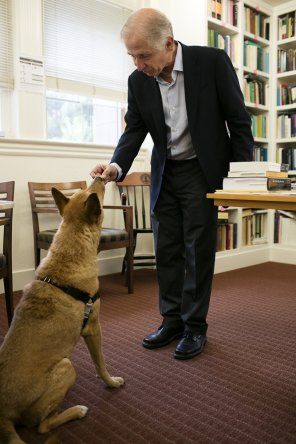 Richard Saller with dog
