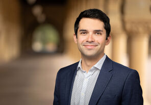 Adrien Bilal in the Stanford arcade