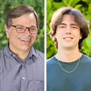 two portraits of researchers Todd Martinez and Garrett Kukier