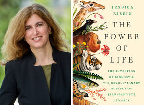 Collage of Jessica Riskin and the book cover of The Power of Life 