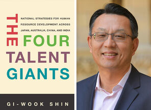 Collage of Gi-Wook Shin and the cover of his book