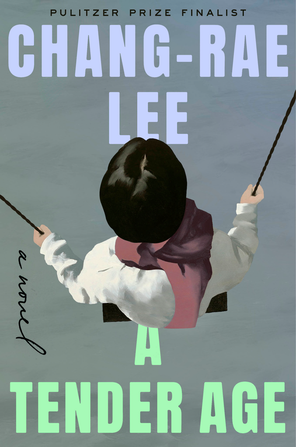 Cover of the book A Tender Age with a drawing of a boy on a swing