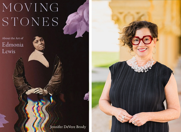 Cover of the book Moving Stones and portrait of Jennifer DeVere Brody