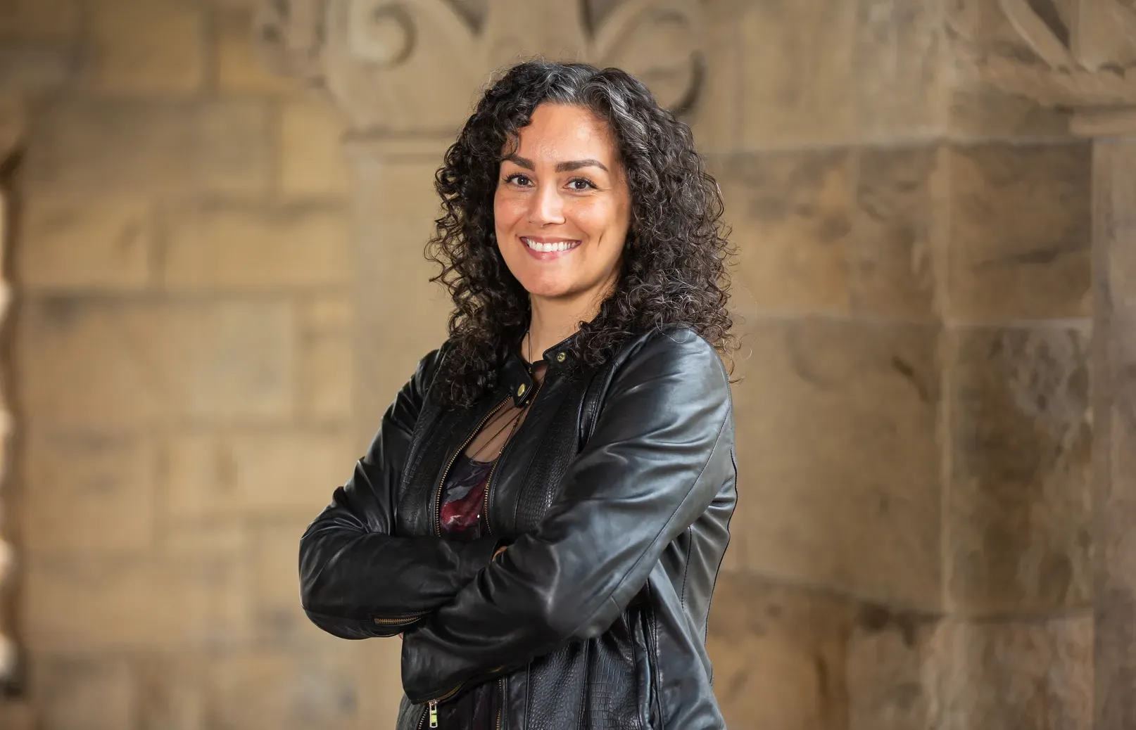Portrait of Rose Salseda in the Stanford arcade