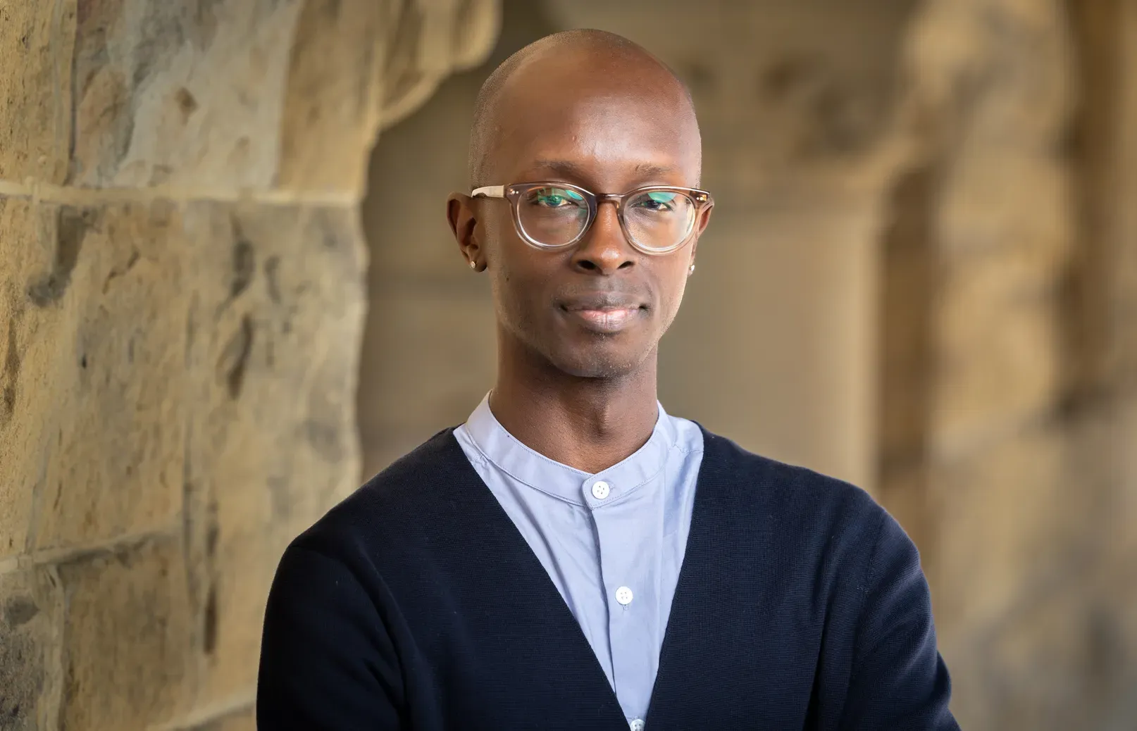Matthew Morrison in the Stanford arcade