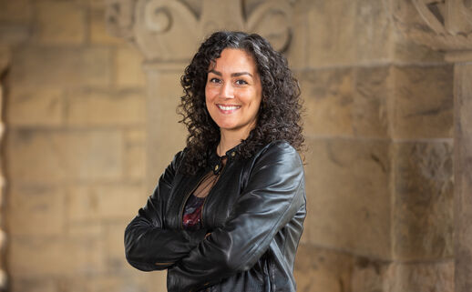 Portrait of Rose Salseda in the Stanford arcade