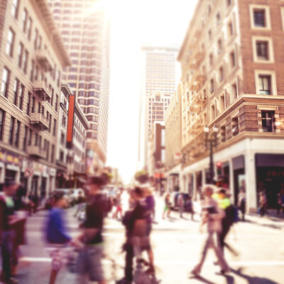 People crossing a street