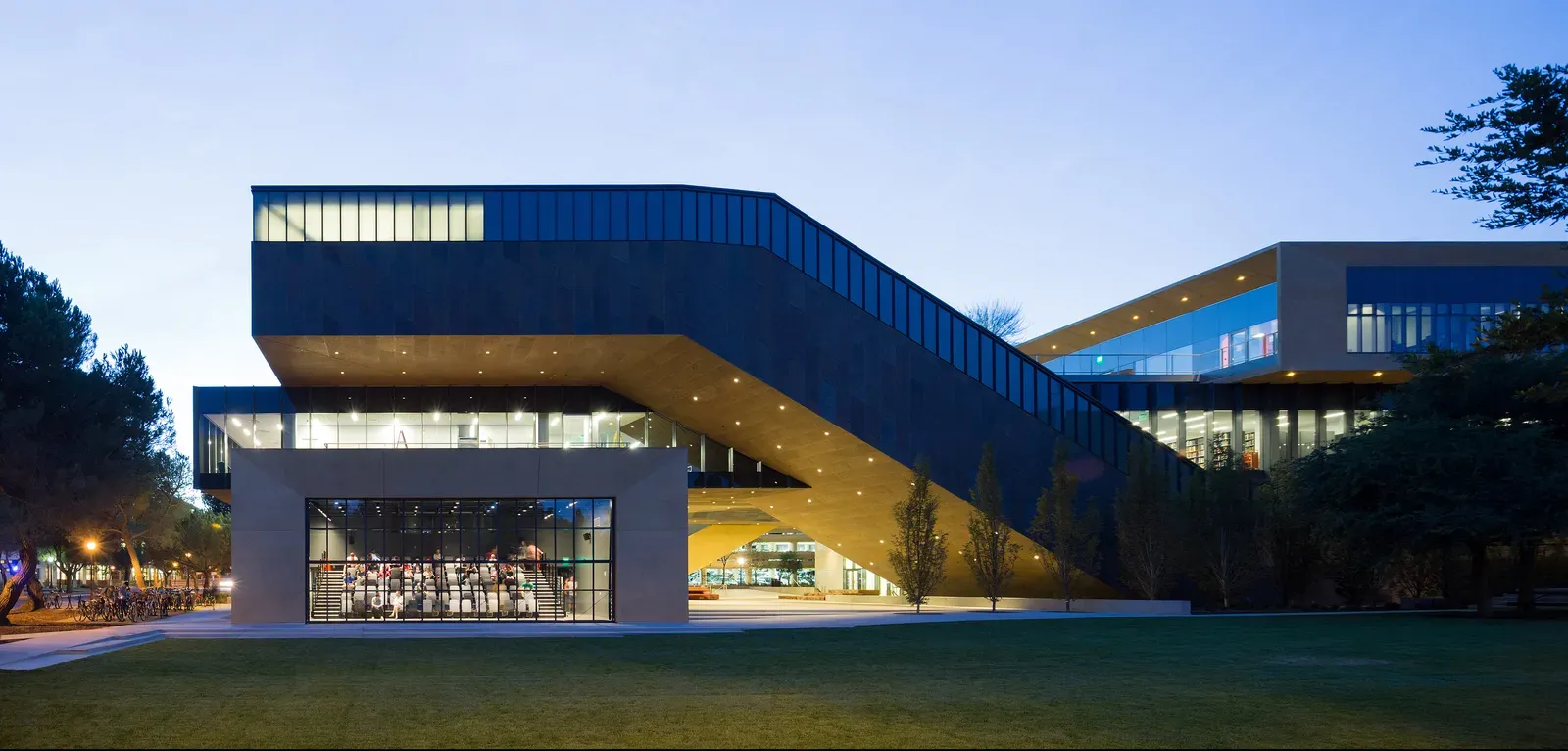 The McMurtry Building at dusk