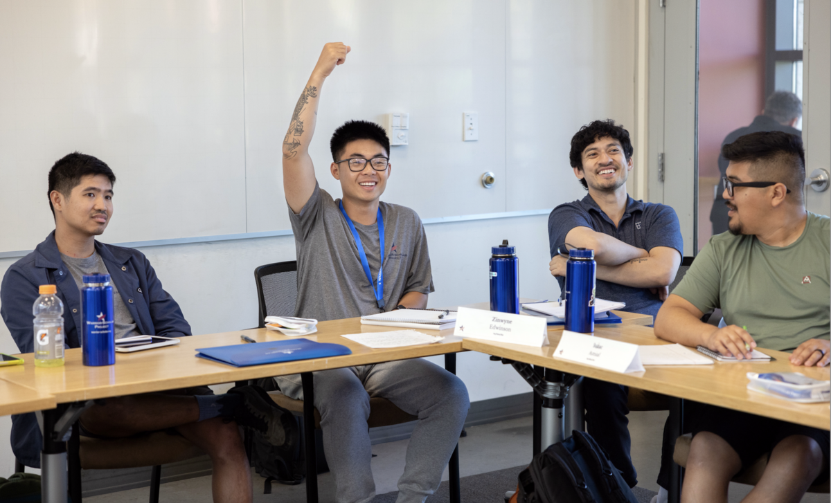 Image of service members in Stanford STEM Warrior Scholar Program
