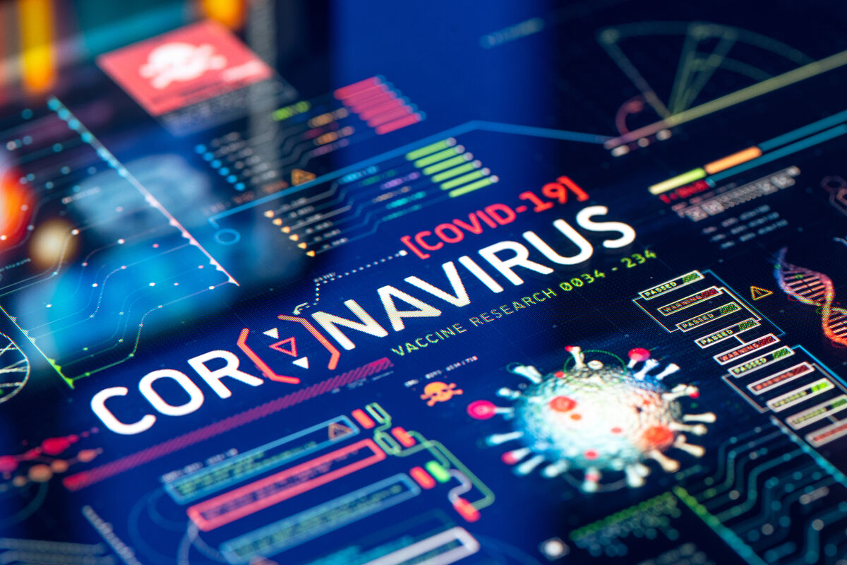 Computer screen showing information about Coronavirus vaccine