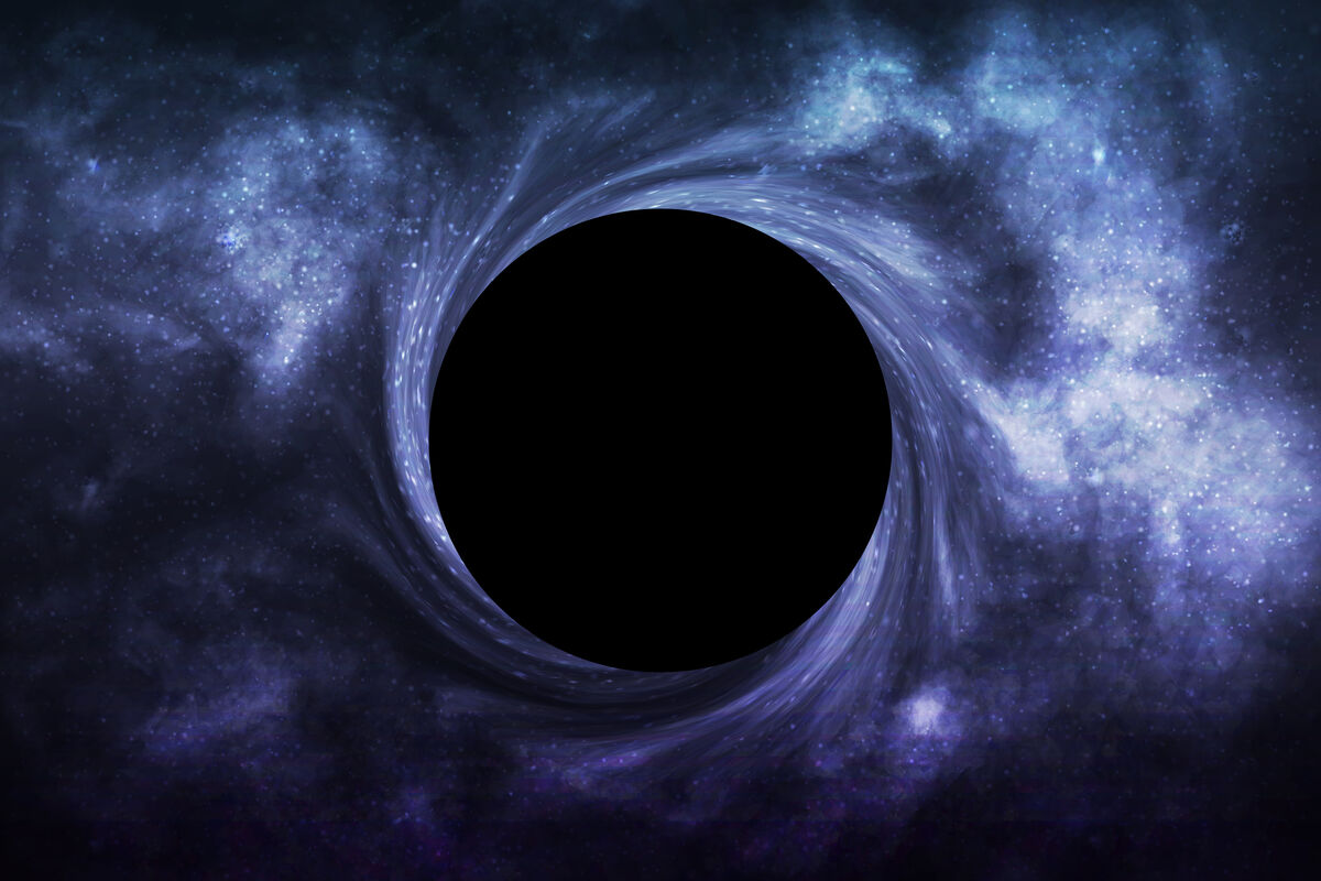 an illustration of a black hole