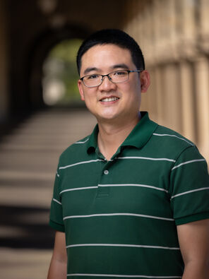 Jonathan Luk in the Stanford arcade