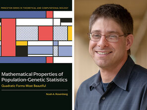 Collage of Mathematical Properties book cover and portrait of Noah A. Rosenberg