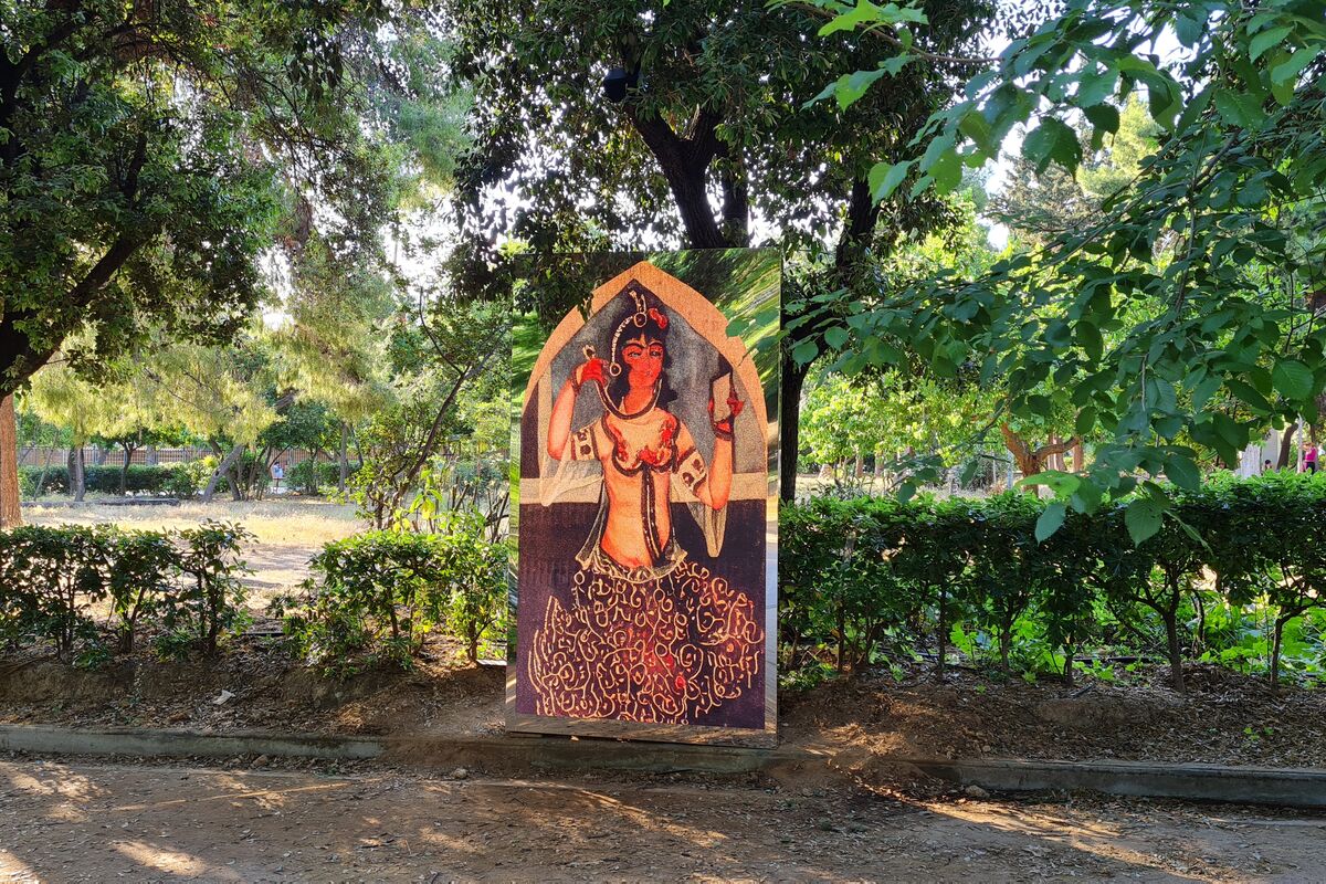 oon-faced, installation shot at “Plásmata: Bodies, Dreams, and Data”, Onassis Stegi, Athens