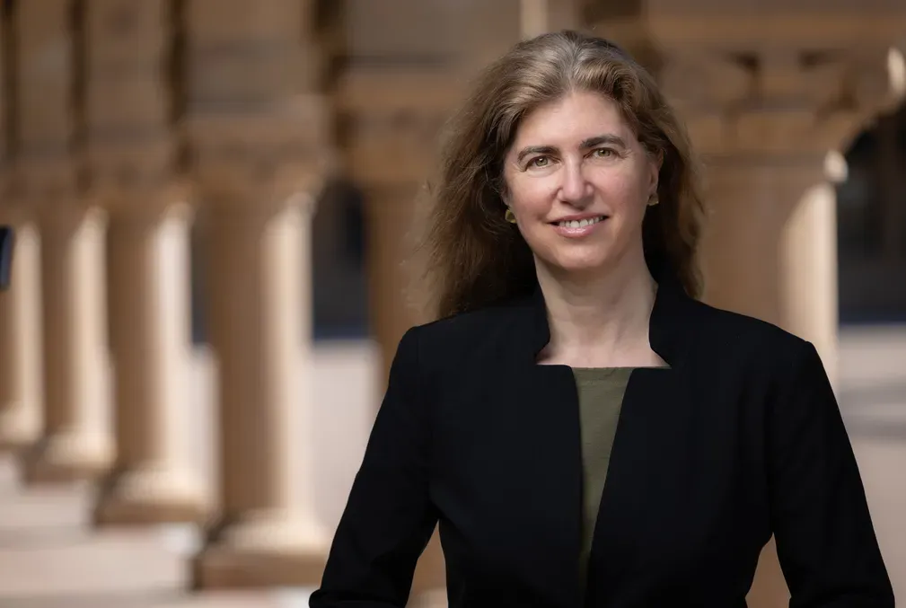 Jessica Riskin in the Stanford arcade