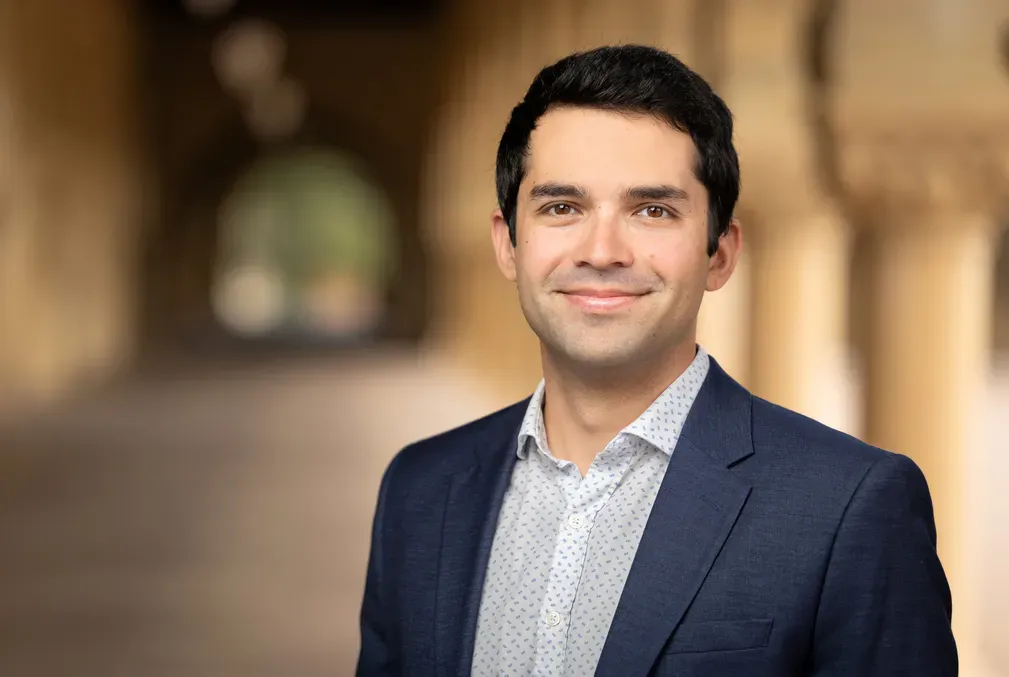 Adrien Bilal in the Stanford arcade