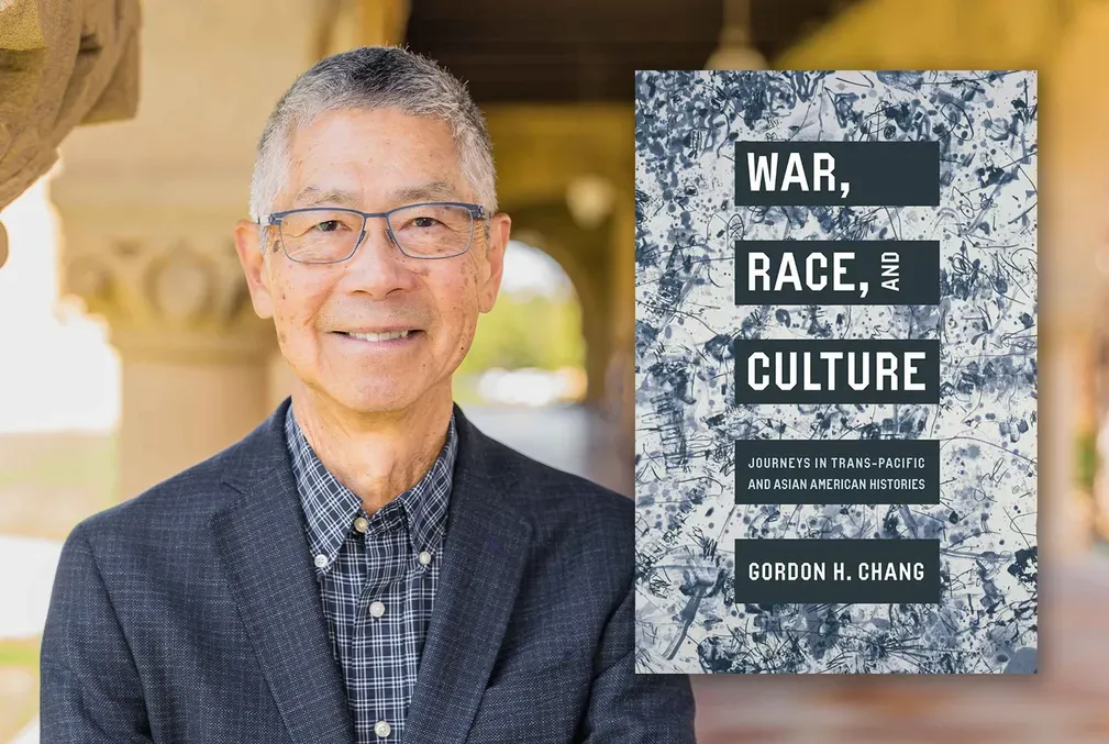 Collage of Gordon H. Chang and the cover of his book