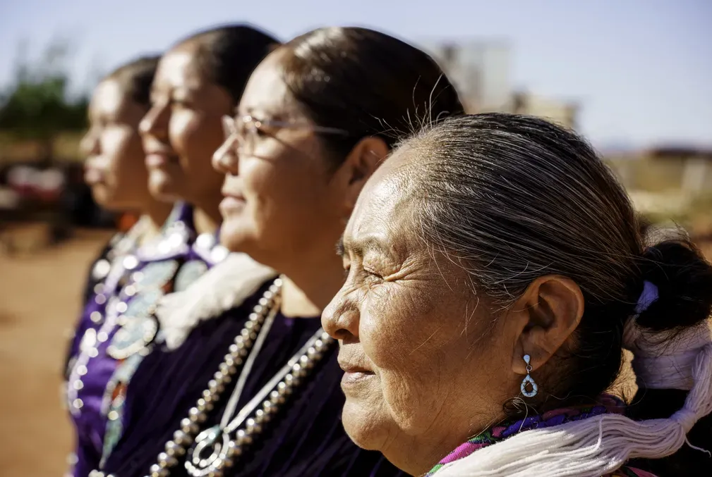 A group of Native American women