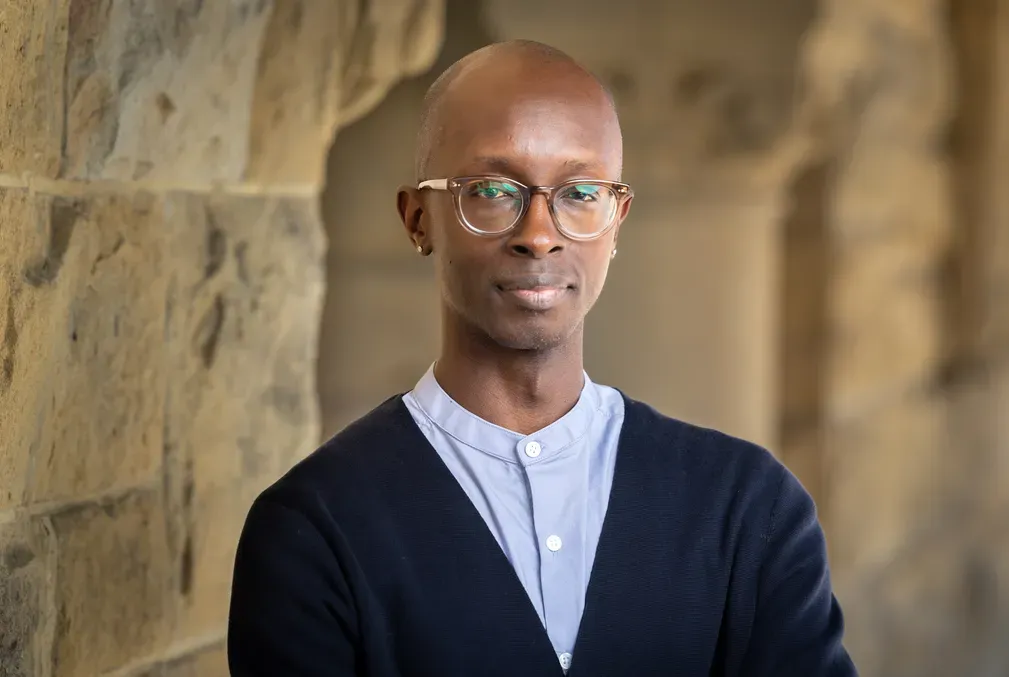 Matthew Morrison in the Stanford arcade